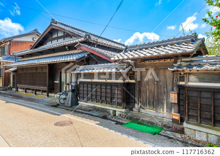 Shiga Prefecture, Maibara City, Nakasendo, Kashiwara-juku streetscape 117716362