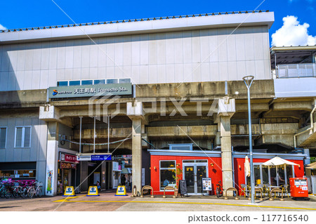 日本橫濱城市景觀，八月。相鐵天王町站東口往南看=2020年8月25日 117716540