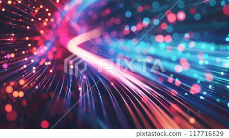 Dynamic Abstract High-Speed Fiber Optic Light Streaks Dynamic Abstract High-Speed Fiber Optic Light Streaks 117716829