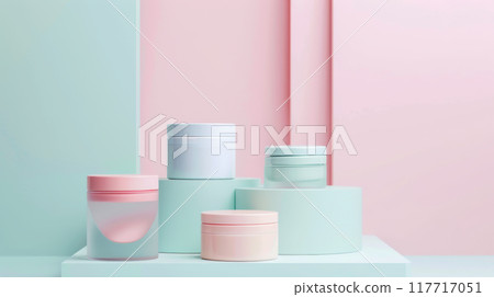 Pastel-Colored Cosmetic Containers 117717051
