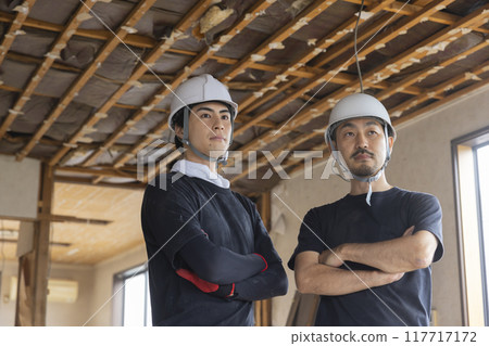 Interior demolition site, renovation, remodeling 117717172