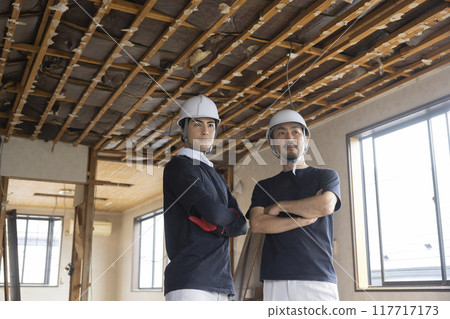 Interior demolition site, renovation, remodeling 117717173