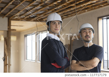 Interior demolition site, renovation, remodeling 117717179