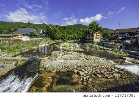 Okutsu Onsen and Yoshii River, Kagamino Town, Okayama Prefecture 117717395