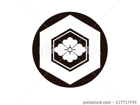 龜甲上的花菱穿過石持 龜甲上的花菱穿過石持 117717745