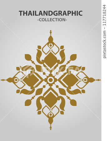 Vector element ethnic decorative ornament ethnic thai illustration 117718244