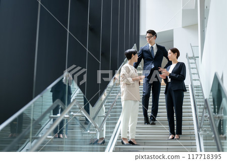 Business moving stairs 117718395