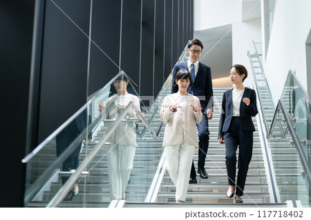 Business moving stairs Business moving stairs 117718402