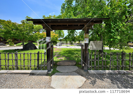 Nishio City, Aichi Prefecture: View of the Ushitora Tower and enclosure of Nishio Castle in Mikawa Province Nishio City, Aichi Prefecture: View of the Ushitora Tower and enclosure of Nishio Castle in Mikawa Province 117718694