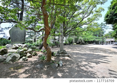 Nishio City, Aichi Prefecture: View of the Ushitora Tower and enclosure of Nishio Castle in Mikawa Province 117718709