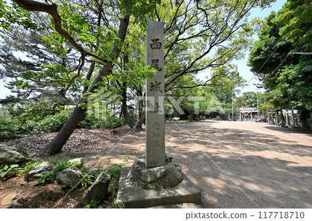 Nishio City, Aichi Prefecture: View of the Ushitora Tower and enclosure of Nishio Castle in Mikawa Province 117718710