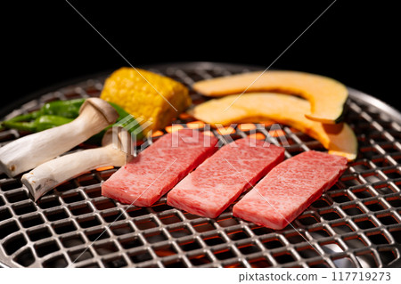 Charcoal grilled yakiniku 117719273