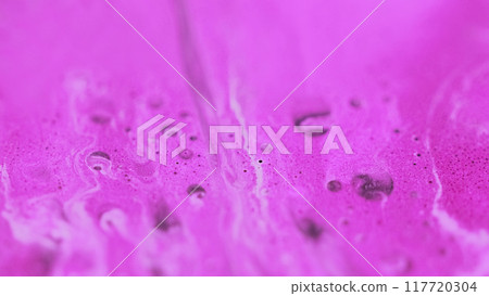 Blur foam. Oil emulsion. Defocused magenta pink black color acrylic texture paint droplets drip blend flow abstract art background. Blur foam. Oil emulsion. Defocused magenta pink black color acrylic texture paint droplets drip blend flow abstract art background. 117720304