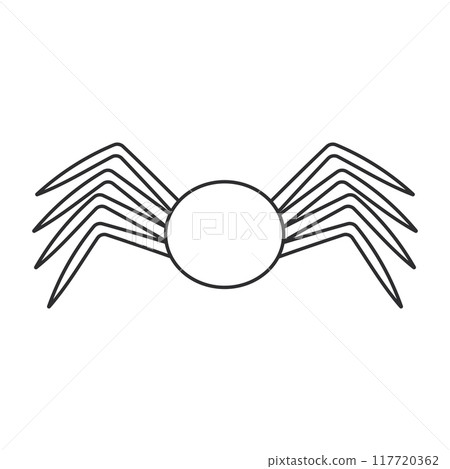 spider halloween insect scary line doodle icon 117720362
