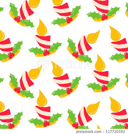 candle christmas holly light comfort pattern texti 117720392