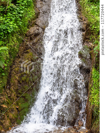 natural waterfall in rocks iin Caykara of Turkey 117720444