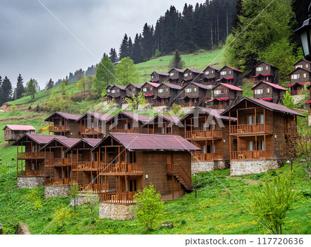 summer houses in mountain Hamsikoy village Turkey summer houses in mountain Hamsikoy village Turkey 117720636