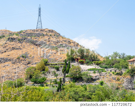 terraced gardens in Hrazdan gorge in Yerevan city 117720672