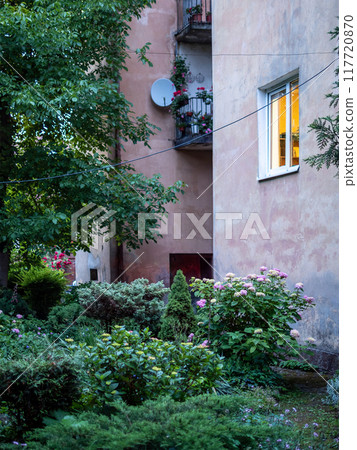 apartment houses in Kaliningrad at summer dusk apartment houses in Kaliningrad at summer dusk 117720870