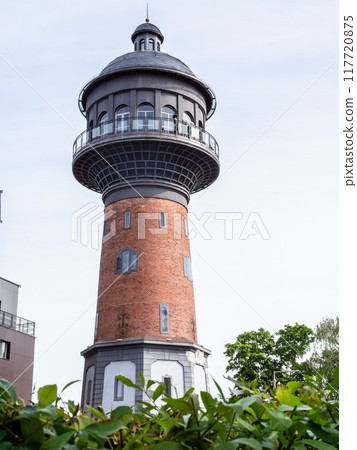 view of water tower in Zelenogradsk town 117720875