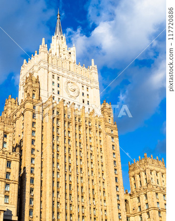 Russian Foreign Ministry building in Moscow city 117720886