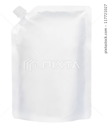 White Stand-Up Pouch with Cap 117721027