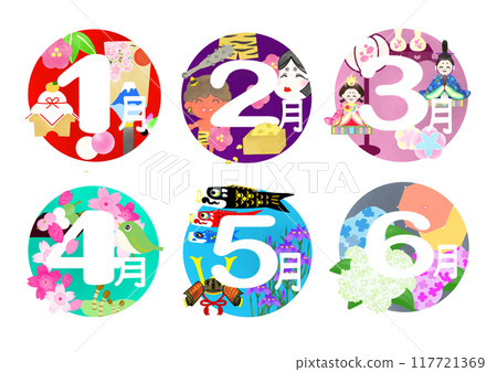 月顯示日曆圖示集 117721369