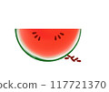 Illustration of cut watermelon 117721370