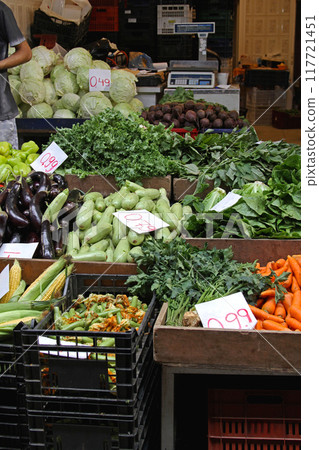 Vegetables Farmers Market Stall Vegetables Farmers Market Stall 117721451