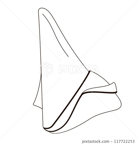 folded napkin for restaurant serving 117722253