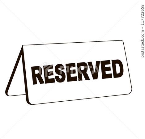 Restaurant Reserved Table Sign Restaurant Reserved Table Sign 117722658