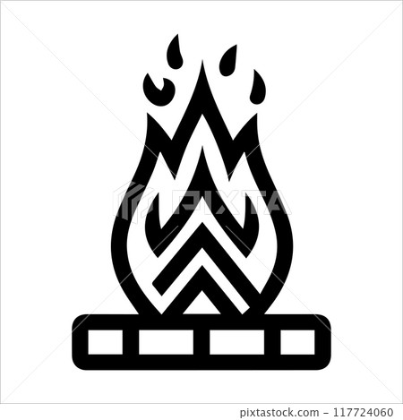 Fireplace icon or modern line symbol. Vector line art and icon design with bold outline. Black and white Pixel Perfect minimalistic symbol isolated white background. Silhouette simple thin sign Fireplace icon or modern line symbol. Vector line art and icon design with bold outline. Black and white Pixel Perfect minimalistic symbol isolated white background. Silhouette simple thin sign 117724060