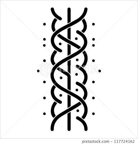 Genes icon or modern line symbol. Vector line art and icon design with bold outline. Black and white Pixel Perfect minimalistic symbol isolated white background. Silhouette simple thin sign Genes icon or modern line symbol. Vector line art and icon design with bold outline. Black and white Pixel Perfect minimalistic symbol isolated white background. Silhouette simple thin sign 117724162