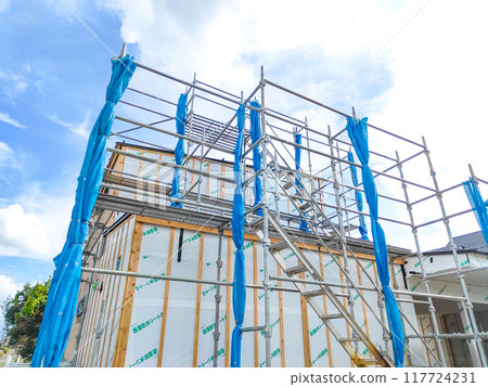 Construction site of a new house 117724231