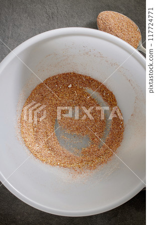 mix of various spices and salt 117724771