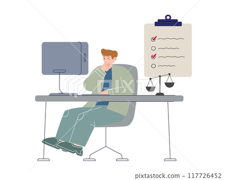 prepare legal document checking file legacy law firm contract working professional worker service icon design illustration prepare legal document checking file legacy law firm contract working professional worker service icon design illustration 117726452