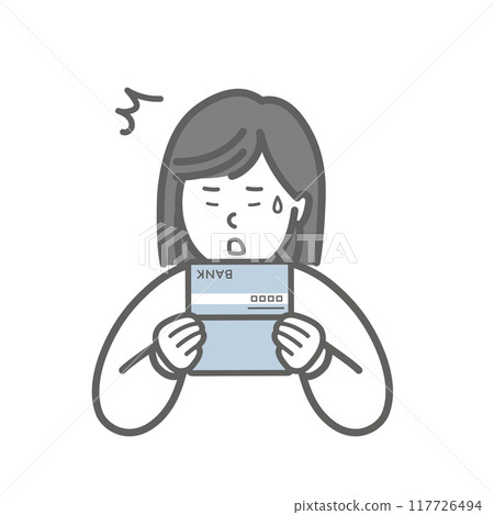 一個女人看著存摺 一個女人看著存摺 117726494