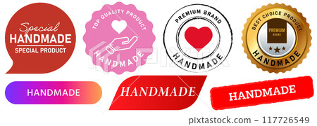 handmade products work crafted manually design quality icon stamp collection handmade products work crafted manually design quality icon stamp collection 117726549