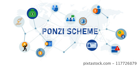 Ponzi scheme dirty icon set business concept fraud system social schematic idea pyramid money game structure Ponzi scheme dirty icon set business concept fraud system social schematic idea pyramid money game structure 117726879