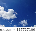 Summer blue sky and white clouds 117727100
