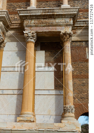 Architectural elements of bath gymnasium complex in Sardis, Turkey 117727416