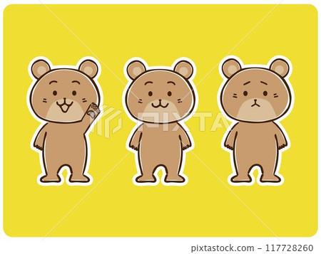 Bear sticker set 117728260
