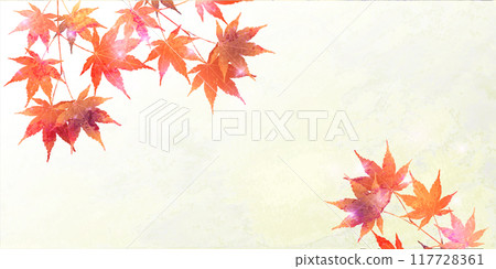 Orange Japanese pattern watercolor background 117728361