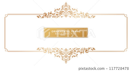 Vintage decorative frames in Victorian style. Ornate elements for design. Place for text. Ornamental vector illustration for wedding invitations and greeting cards, certificate of completion templates Vintage decorative frames in Victorian style. Ornate elements for design. Place for text. Ornamental vector illustration for wedding invitations and greeting cards, certificate of completion templates 117728478