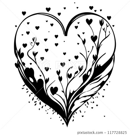 water color Heart love valentine illustration draw element water color Heart love valentine illustration draw element 117728825