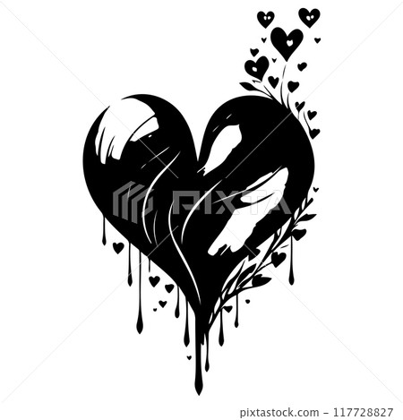 water color Heart love valentine illustration draw element water color Heart love valentine illustration draw element 117728827