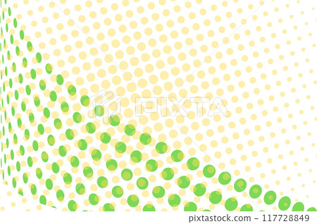 Dots halftone yellow green color pattern gradient texture background. 117728849
