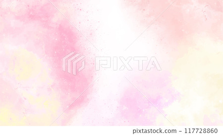 Abstract red watercolor background.Hand painted watercolor. vector 117728860