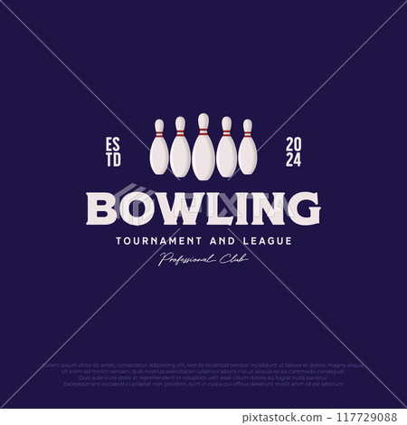 simple bowling pin logo template. minimalist vector illustration design for bowling club simple bowling pin logo template. minimalist vector illustration design for bowling club 117729088