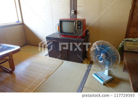 A nostalgic scene with Showa retro appliances A nostalgic scene with Showa retro appliances 117729393